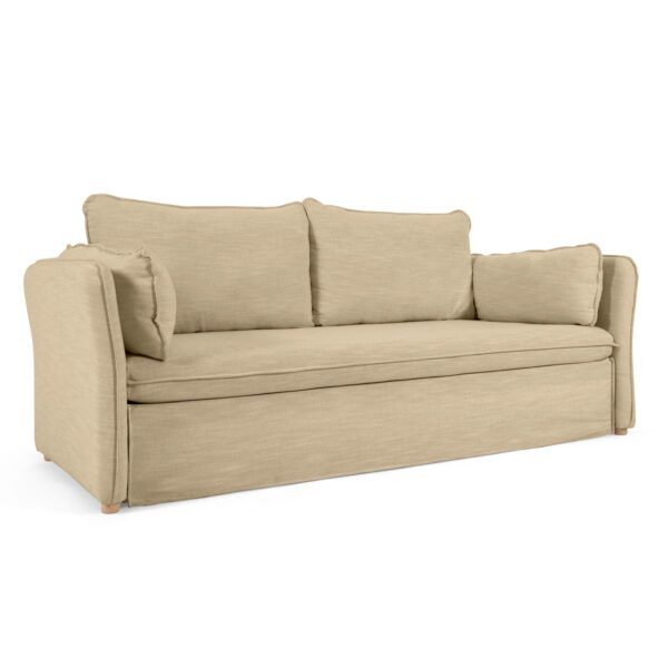 Laforma Tanit Sovesofa - Beige Stof Og Natur Bøg -> Se priser