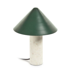 Laforma Valentine Bordlampe - Hvid Marmor Og Grøn Metal -> Stort udvalg