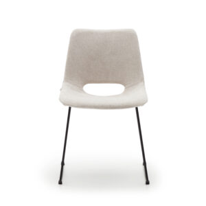 LAFORMA Zahara spisebordsstol - beige stof og sort stål