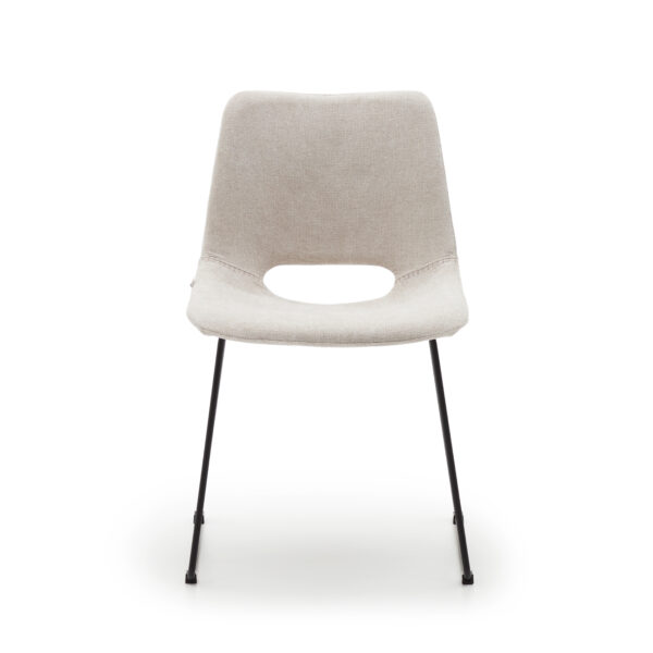 LAFORMA Zahara spisebordsstol - beige stof og sort stål