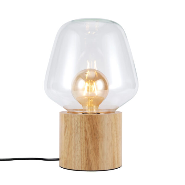 NORDLUX Christina 20 bordlampe - klar glas og natur træ