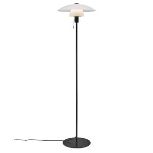 NORDLUX Verona gulvlampe - opal hvid glas og matsort metal