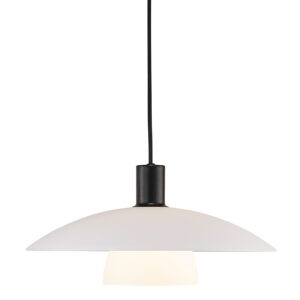 NORDLUX Verona loftlampe - opal hvid glas og matsort metal