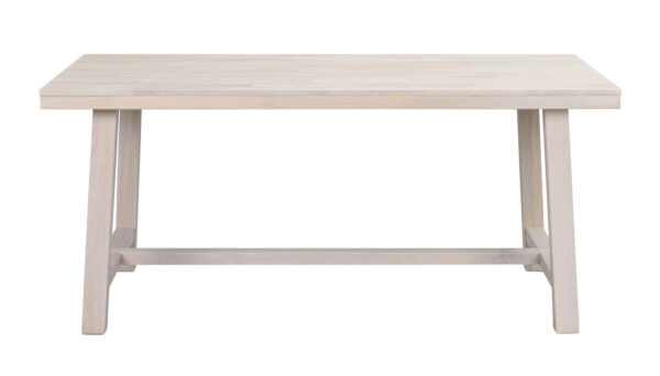 ROWICO Brooklyn spisebord - hvidpigmenteret eg m. udtræk (170x95)