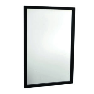 ROWICO rektangulær Confetti vægspejl - spejlglas og sort eg (90x60)