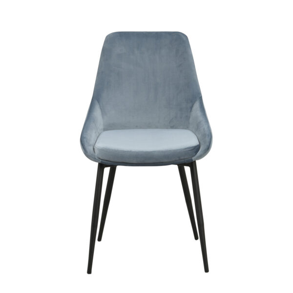 ROWICO Sierra spisebordsstol - blå polyester og sort metal