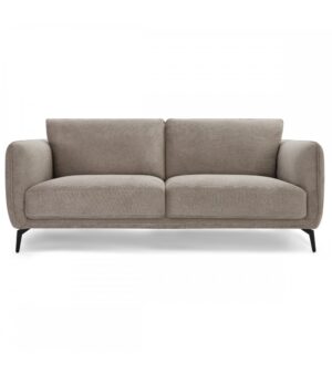 Selena 3 pers. sofa - camel brun stof og sort metal