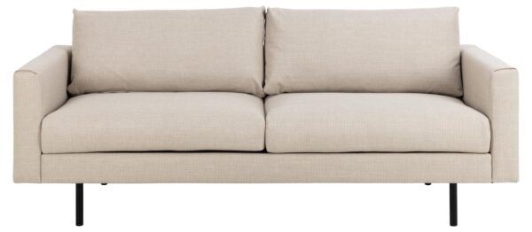 SOFAKONCEPT Toril 3 pers. sofa - beige stof og sort metal