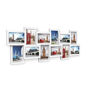 SONGMICS fotoramme collage til 12 fotos i 4" x 6" (10 x 15 cm) Billedramme vægmonteret