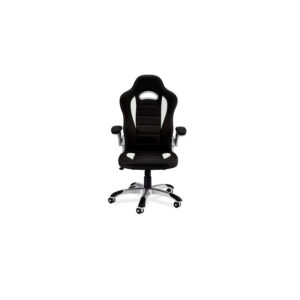 Speedy 3 gaming stol - sort og hvid kunstlæder