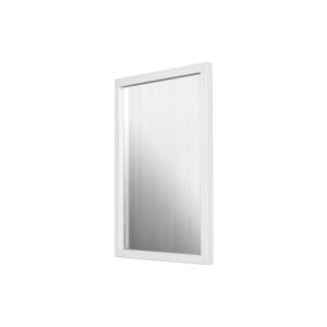 SPINDER DESIGN rektangulær Senza vægspejl - spejlglas og hvid stål (55x40)