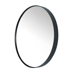 SPINDER DESIGN rund Donna vægspejl - spejlglas og sort stål (Ø90)