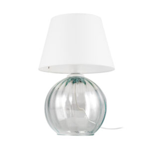 Tk Aurea Bordlampe - Hvid Stof Og Klar Glas -> Se vores lagerbeholdning online