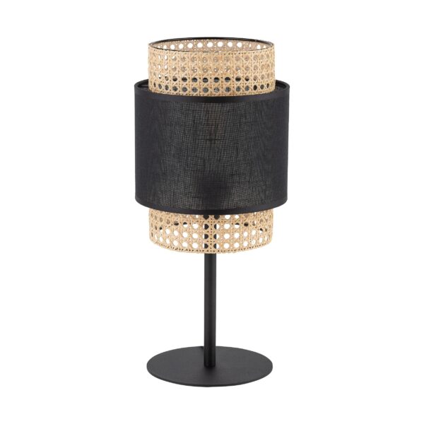 Tk Boho Bordlampe - Natur Rattan Og Sort Stof/Metal -> Overkommelige priser