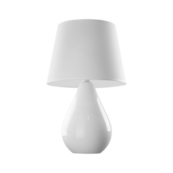 Tk Lacrima Bordlampe - Hvid Stof Og Hvid Glas -> Gennemse vores lagerbeholdning