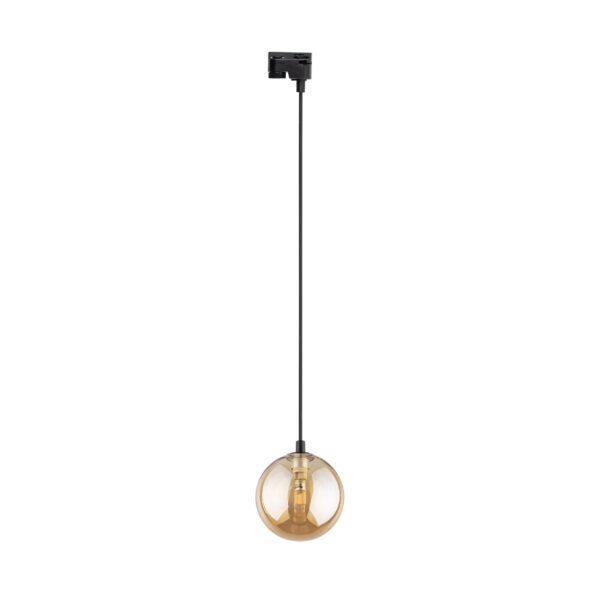 TK Tracer loftlampe - rav glas og sort metal