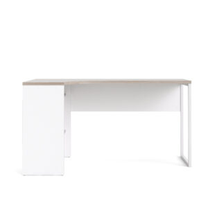 TVILUM Function Plus hjørneskrivebord - hvid/natur