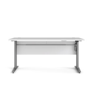 Tvilum Prima Hæve Sænkebord - Hvid/Sølvgråt Stål (150X80) -> Gennemse vores udvalg