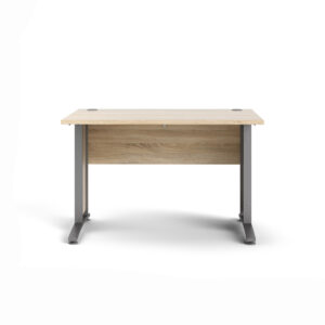 Tvilum Prima Skrivebord - Egetræsstruktur Og Sølvgrå Stål (150X80) -> Pris til overkommelig pris