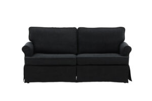 VENTURE DESIGN Anton 2 pers. sofa - sort polyester og sort stål