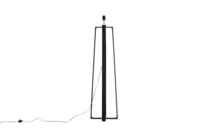 VENTURE DESIGN Avspark gulvlampe - hvid glas og sort stål