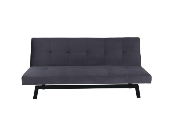 VENTURE DESIGN Bodil sovesofa - mørkegrå fløjl og sort stål (180x91