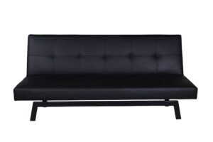 VENTURE DESIGN Bodil sovesofa - sort PU og sort stål (180x60)