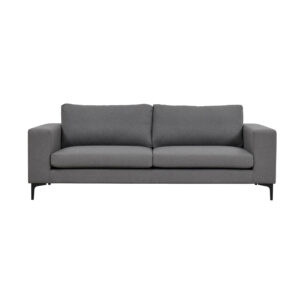 VENTURE DESIGN Bolero 3 pers. sofa - grå polyester og sort metal