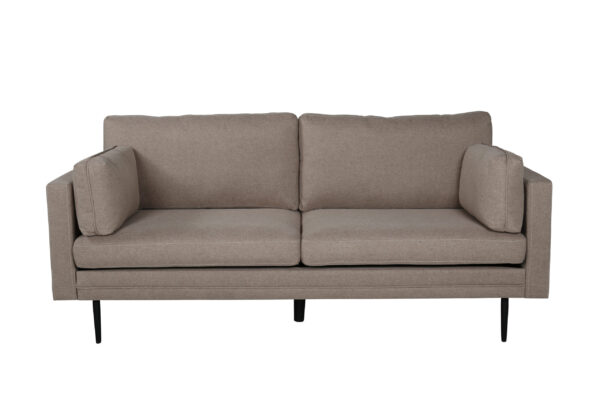 VENTURE DESIGN Boom 3 pers. sofa - brun polyester og sort stål