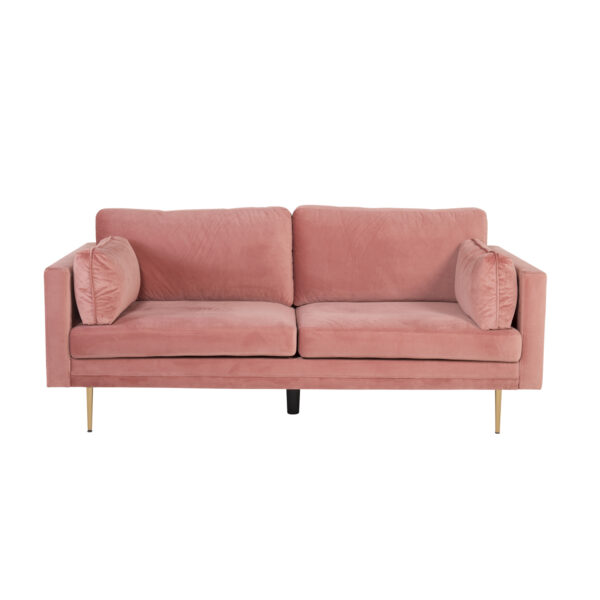 VENTURE DESIGN Boom 3 pers. sofa - rosa polyester og metal