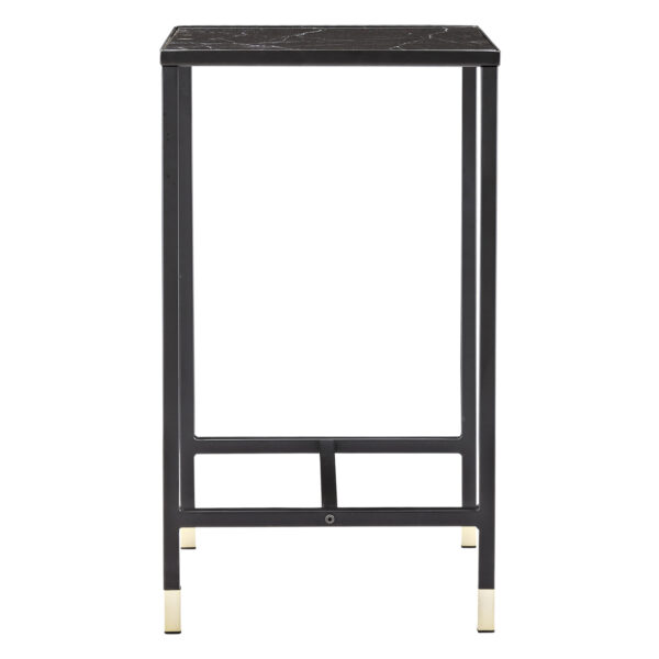 VENTURE DESIGN Dipp sidebord - sort glas og metal (40x40)