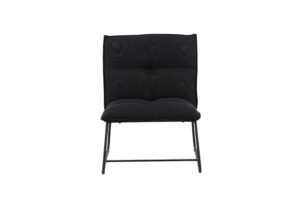 VENTURE DESIGN Madison loungestol - sort linned og sort stål