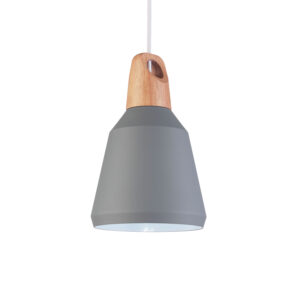 VENTURE DESIGN Nao loftlampe - natur træ og grå aluminium