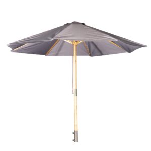 VENTURE DESIGN Naxos parasol 3m - grå polyester og natur træ