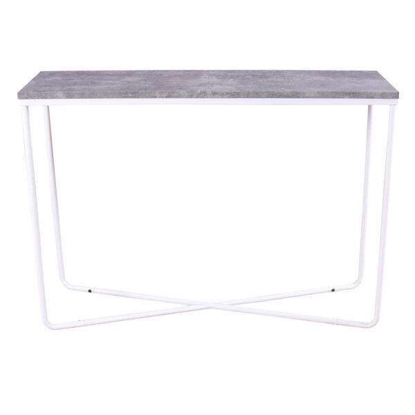 VENTURE DESIGN Palace sidebord - grå cement og hvid metal (110x30)