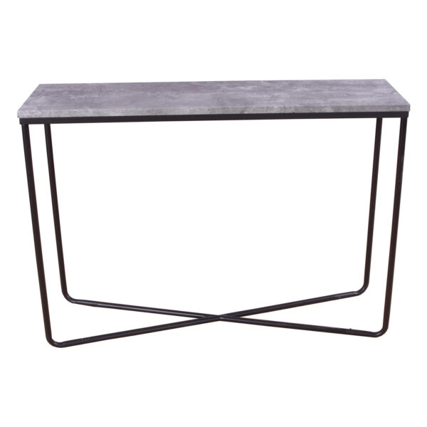 VENTURE DESIGN Palace sidebord - grå cement og sort metal (110x30)