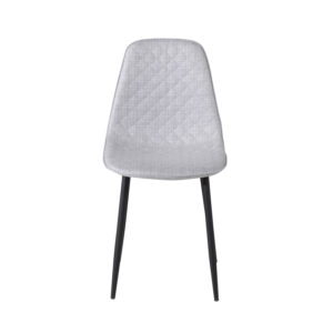 VENTURE DESIGN Polar Diamond spisebordsstol - lysegrå polyester og sort metal