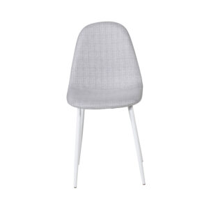 VENTURE DESIGN Polar spisebordsstol - lysegrå polyester og hvid  metal