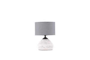 VENTURE DESIGN Sisteron bordlampe - mørkegrå hør og hvid terrazzo