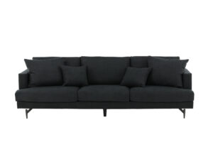 VENTURE DESIGN Sofia 3 pers. sofa - sort polyester og sort stål