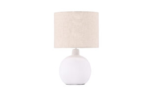 VENTURE DESIGN Torcello bordlampe - beige hør og hvid beton