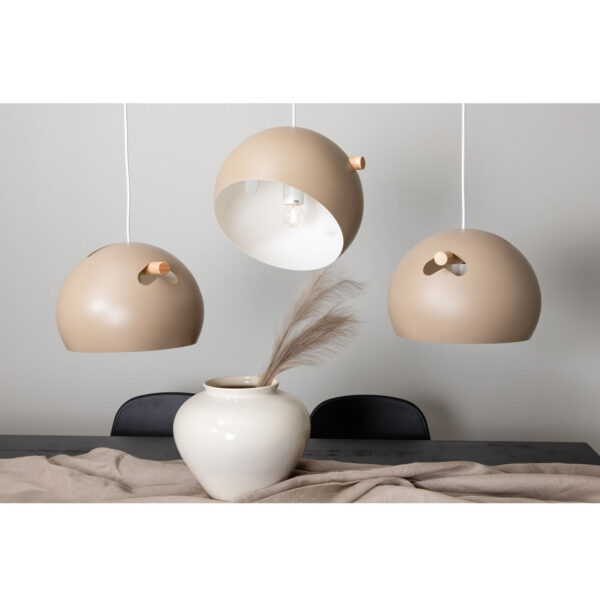 VENTURE DESIGN Tubbie loftlampe - natur træ og beige jern