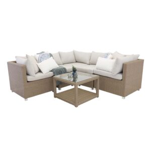 VENTURE DESIGN Vamos modul sofa havesæt 3+2+1 m. hynder - sand