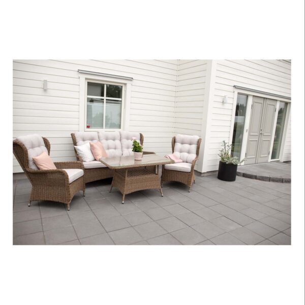 VENTURE DESIGN Washington sofa havesæt 3+2+1 m. natur hynder - natur rattan