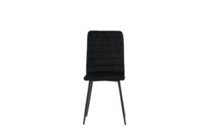 VENTURE DESIGN Windu Lyx spisebordsstol - sort fløjl/polyesterhør og sort stål