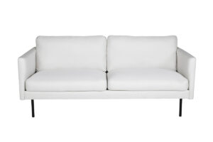 VENTURE DESIGN Zoom 2 pers. sofa - beige polyester og sort stål