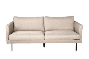 VENTURE DESIGN Zoom 2 pers. sofa - brun polyester og sort stål