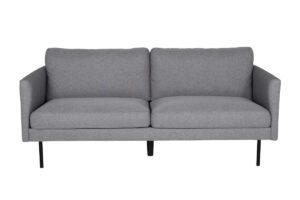 VENTURE DESIGN Zoom 2 pers. sofa - grå polyester og sort stål