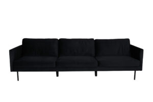 VENTURE DESIGN Zoom 3 pers. sofa - sort fløjl og sort stål