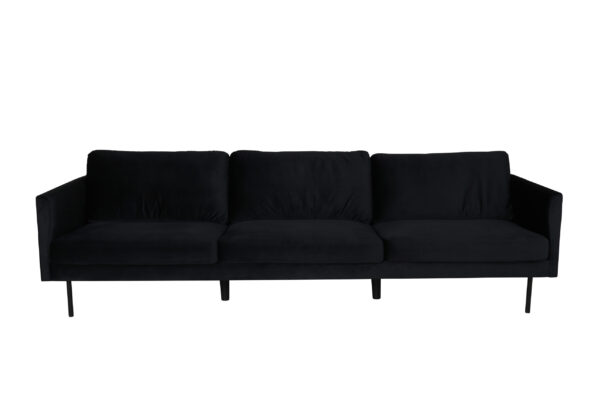 VENTURE DESIGN Zoom 3 pers. sofa - sort fløjl og sort stål